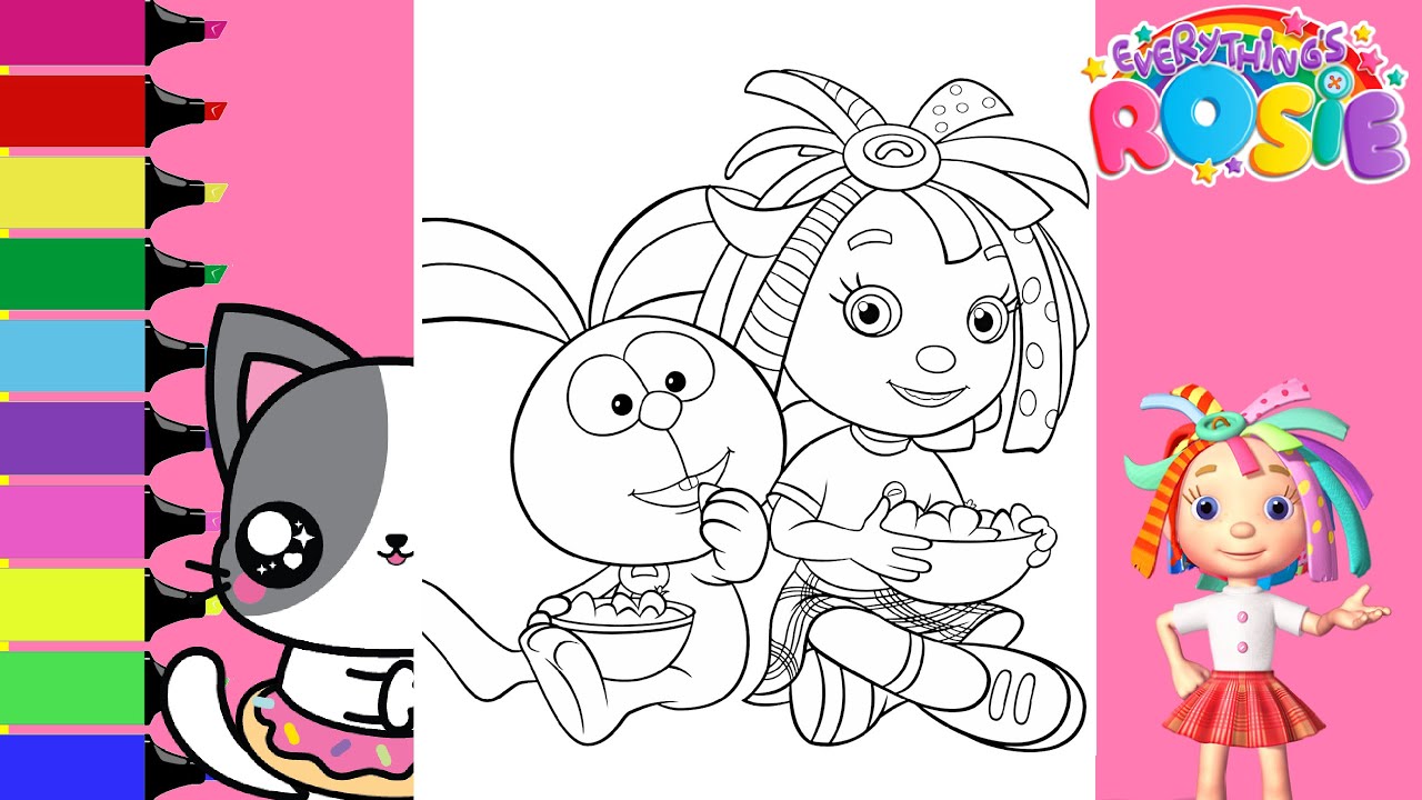 Coloring Everything's Rosie Raggles Ed the Earthworm Coloring Book Pages | Sprinkled Donuts JR