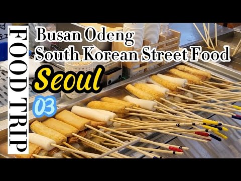 [VIAGEM COMIDA] COMIDA DE RUA COREANA | BOLO DE PEIXE BUSAN ODENG | SEUL 🇰🇷 [4K]
