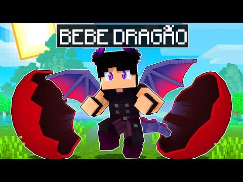 NASCI como um BEBÊ DRAGÃO no Minecraft