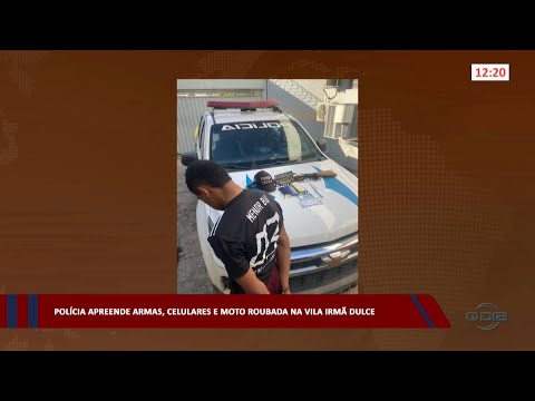 Polícia apreende armas, celulares e moto roubada na Vila Irmã Dulce 04 05 2023