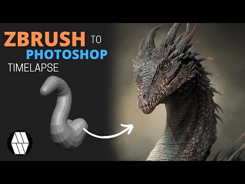 ZBrush to Photoshop Timelapse - 'Dragon' Concept