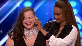 America&#39;s Got Talent 2017 Yoli Mayor Ed Sheeran&#39;s -Make It Rain- She Nailed it