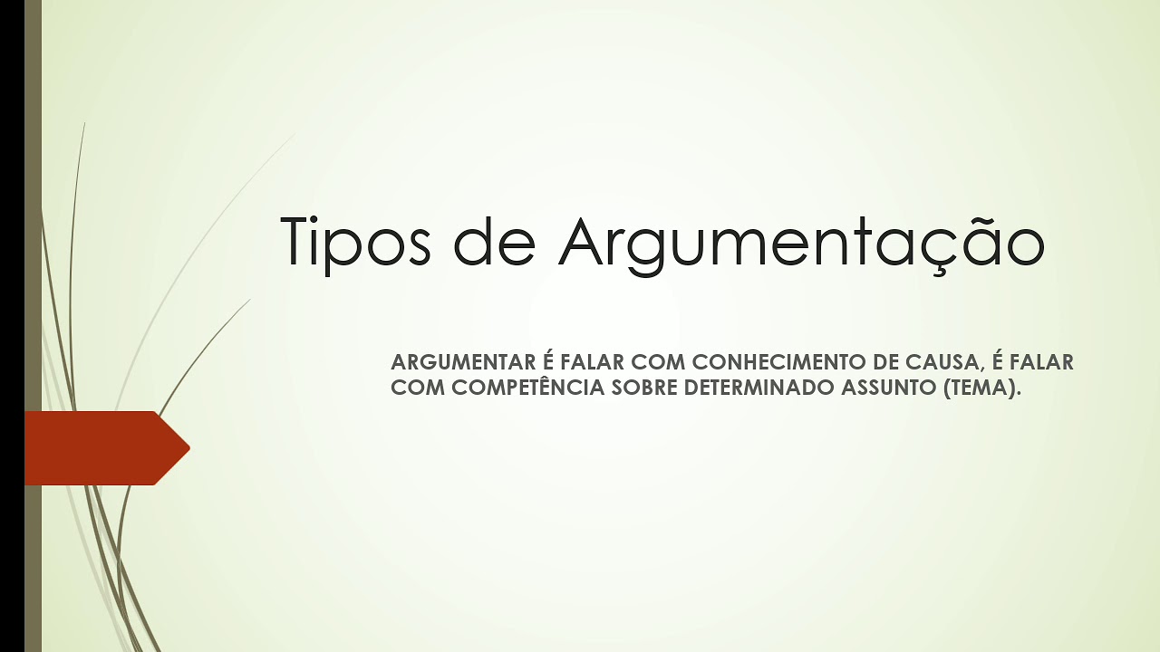 TIPOS DE ARGUMENTOS -  Profa. ROSA LOPES