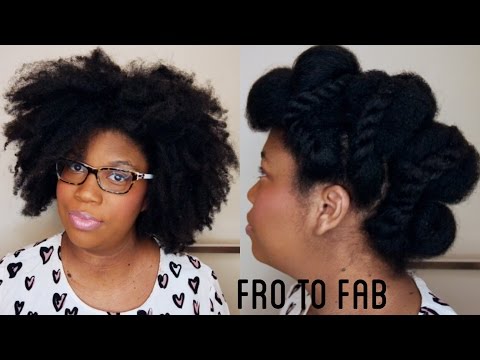 Fro to Fab: Flat twist and Pompadour style// Protective style