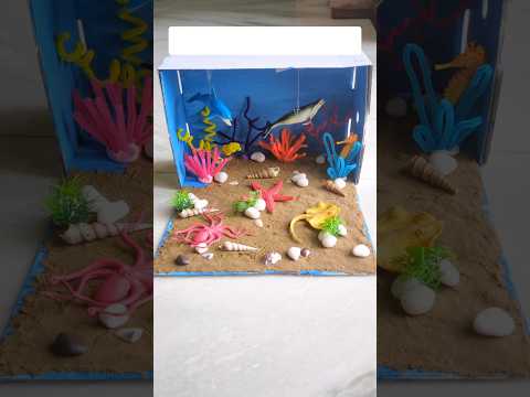 DIY Ocean Diorama | School Project | Summer Break | Habitat #schoolproject #scienceproject