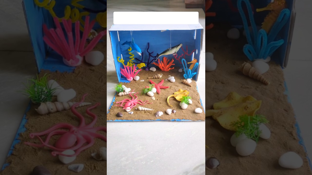 DIY Ocean Diorama | School Project | Summer Break | Habitat #schoolproject #scienceproject