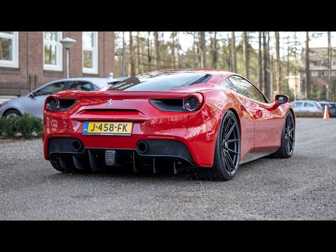 Ferrari 488 GTB with Novitec Exhaust - LOUD Revs & Accelerations !