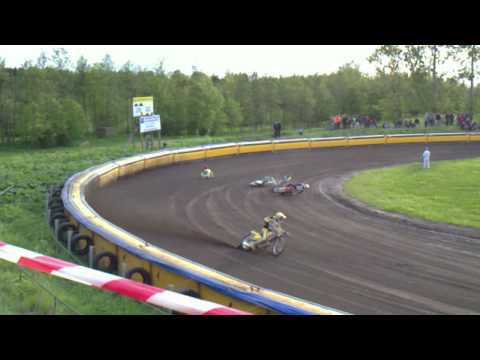 crash at Slangerup Speedway Club Denmark