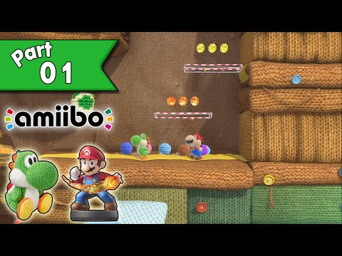 Yoshi's Woolly World 100% walkthrough (w/ commentary) Part 1 - Stage 1-1