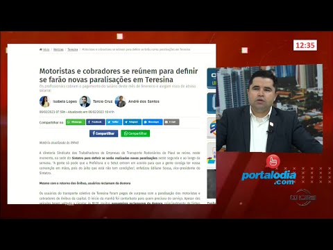 Notícias do Portal O Dia no programa Rota do Dia 06 02 2023