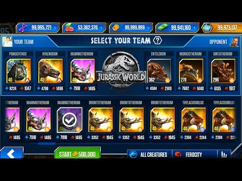 Super beast rage, Panochthus, Mammotherium, Hyaenodon - Jurassic World The Game