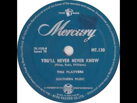 UK New Entry 1957 (12b) Platters - You'll Never Never Know