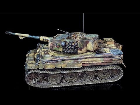 Brush Painting Trumpeter’s - Tiger I Late Production-1/72- Tank Model