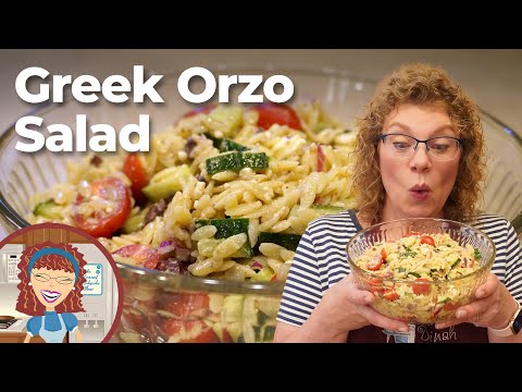 Greek Orzo Salad | Mediterranean Orzo Salad | Summer Salad