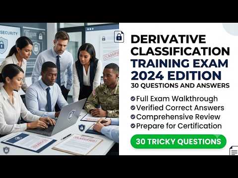 Derivative Classification Assessment Answers