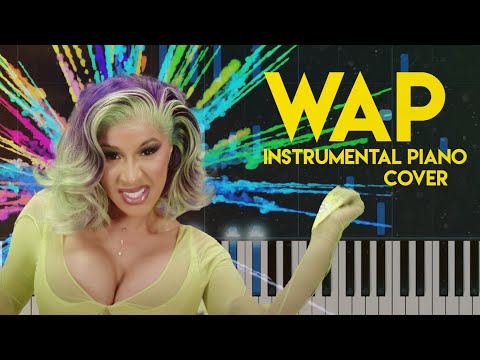 Cardi B - WAP | Instrumental Piano Cover/Tutorial (Karaoke)