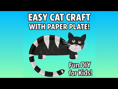 🐱DIY Paper Plate Cat Craft for Kids | Easy Animal Craft Idea