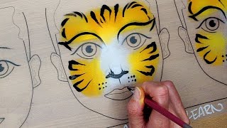 Tiger Face Painting Tutorial with Beginner Supplies