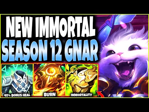 Meet the New IMMORTAL GNAR Season 12 Build and OUTDAMAGE ALL 🔥 LoL Top Gnar s12 Gameplay