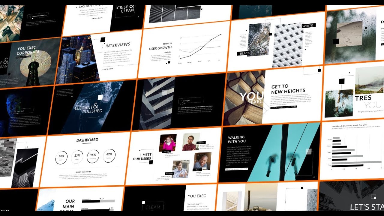 Corporate PowerPoint and Keynote Presentation with Uber-like design.