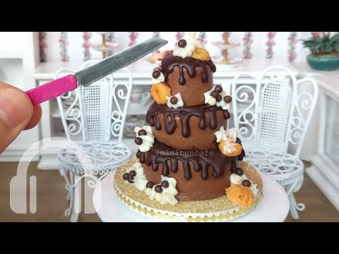 Mini Chocolate drip cake! real edible mini food!