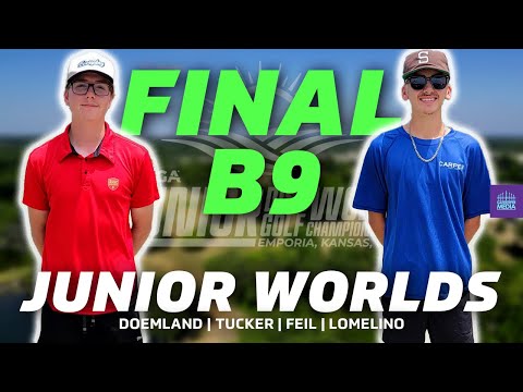 2025 PDGA Junior Disc Golf World Championships | FINALB9 | Doemland, Tucker, Feil, Lomelino | MJ18