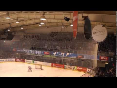 2014-03-02 Kassel Huskies - Hannover Scorpions - Kleine Choreo vor dem Spiel