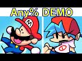 Friday Night Funkin VS Speedrunner Mario Any DEMO Animated Cutscenes Something About FNF Mod