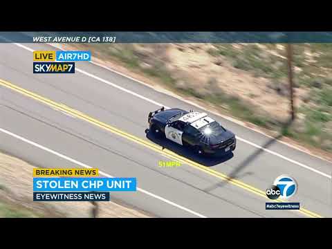 Suspect leaps from stolen CHP cruiser after high-speed chase through Antelope Valley