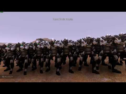 UEBS - battle for the world. 3000 US Soldiers VS 75 Mech and 3000 Tornado Soldiers