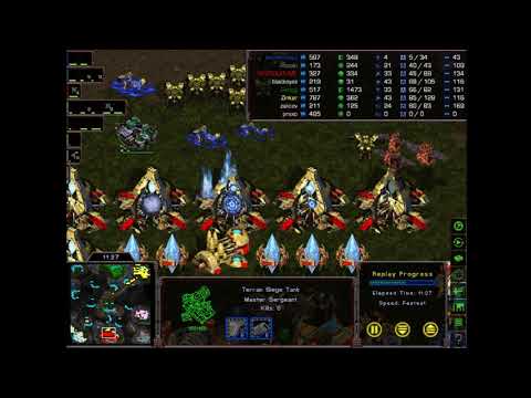 Starcraft BGH Big Game Hunters  4v4 - Replay