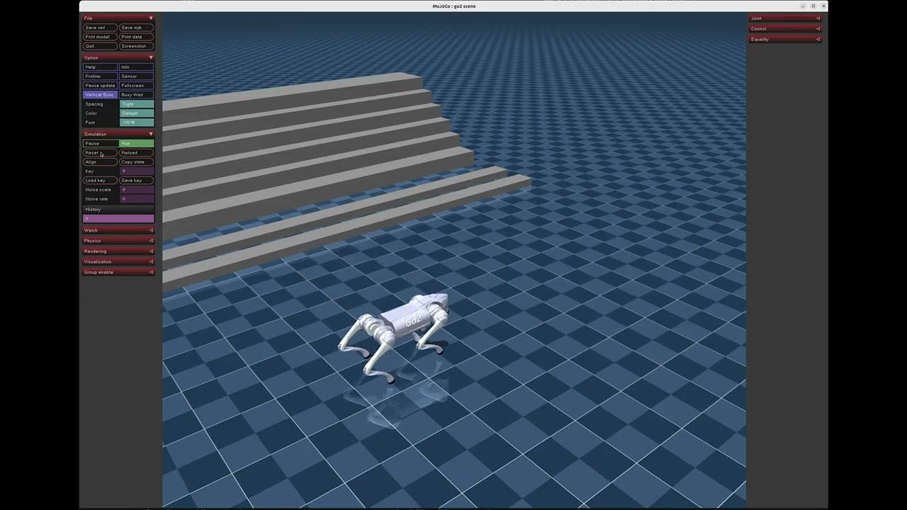 Unitree Go2 RL Locomotion in MuJoCo