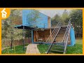 Man Builds Amazing Shipping Container Tiny House | Low-Cost Housing Start to Finish