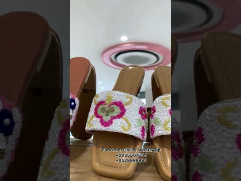 Gender: Women Fabric Soft Leather Ethnic Sliders, Occasion: Festive Wear