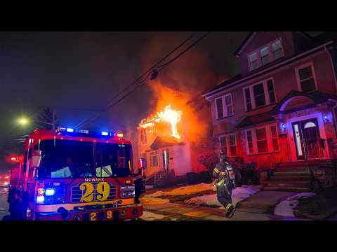 Early Arrival Heavy Fire Showing – Structure Fire Newark, New Jersey 3/5/26