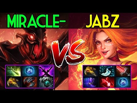 Miracle- [Shadow Fiend] VS Jabz [Lina] This is not Fair Dota2