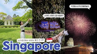 [Vlog] EP.6｜🇸🇬 국경일 60주년 불꽃축제, 나이트사파리 🐘 ( 밤에 동물들 잘 보일까? ) | 보타닉가든 |하지레인 노래방 있는 음식점