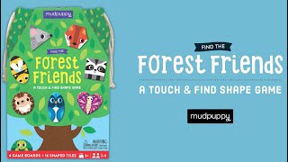 Find the Forest Friends Game hra bingo zvířata a tvary v angličtině