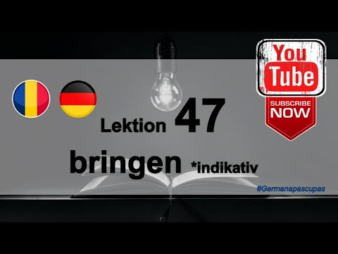 Germana pas cu pas - Lectia 47 - Verbul A ADUCE  (trecut, prezent, viitor)