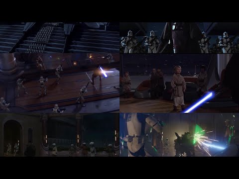 Order 66 at Jedi Temple - Clips from ROTS, Boba Fett, The Mandalorian, Obi-Wan Kenobi