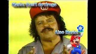 Mario: Don't do drugs Also Mario: