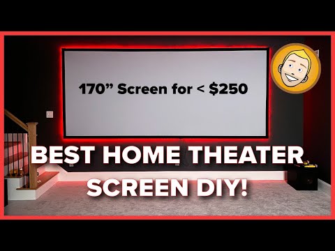 BEST DIY Spandex Screen Tutorial for your Home Theater | UNDER $250! (With LED Backlighting)