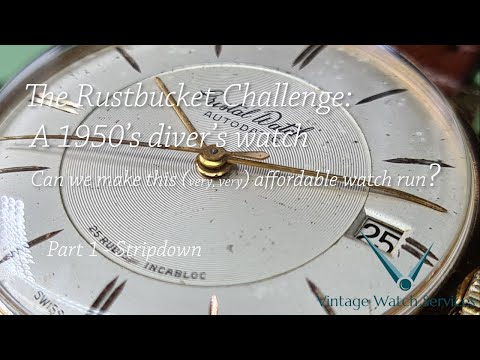 The Rustbucket challenge: 1950's diver's watch restoration Part 1 - Stripdown