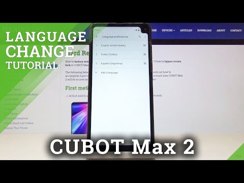 How to Change Language in CUBOT Max 2 - Locate List of Languages