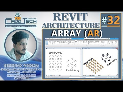 32 | Array in Revit Architecture | Linear Array | Radial Array deepa kverma
