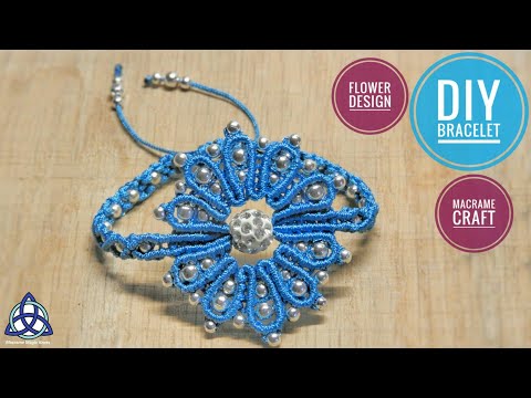 Macrame Bracelet with Beads Tutorial Easy Jewelry Making