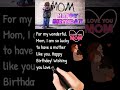Heart Touching Birthday Wishes For Mom Happy Birthday Wishes For Mothers WhatsApp Status Shorts
