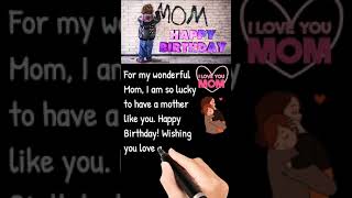 Heart Touching Birthday Wishes For Mom || Happy Birthday Wishes For Mothers WhatsApp Status #shorts