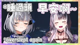 Zeta貓貓又双叒叕睡過頭遲到w 和 Shiori說好明天一定提早起床絕不遲到w【Shiori Zeta】【Hololive EN】