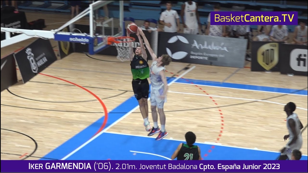IKER GARMENDIA ('06). 2.01m. Joventut Badalona. Campeonato España Junior-U18M 2023 #BasketCantera.TV